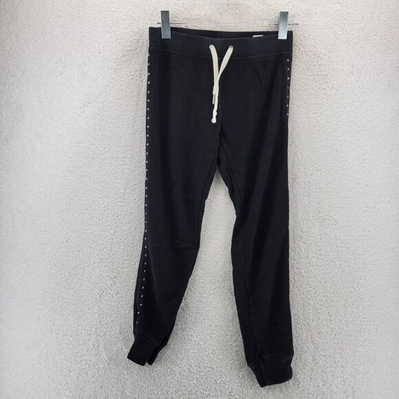 N: Philanthropy Size XS Women's Studded Jogger Pants Black Fleece - Picture 4 of 15